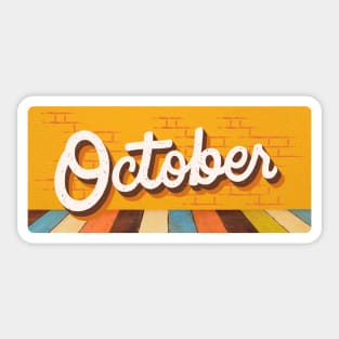 October Sticker